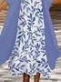 Women's Vintage Floral Print Casual Print Two-Piece Dress
