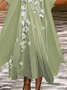 Women's Vintage Floral Print Casual Print Two-Piece Dress