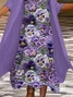 Women's Vintage Floral Print Casual Print Two-Piece Dress
