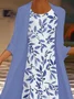 Women's Vintage Floral Print Casual Print Two-Piece Dress