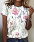 Floral crew neck short sleeve T-shirt