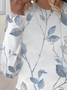 Women's Floral Spring Print Casual Round Neck Long Sleeve T-Shirt