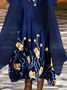 Women's Vintage Floral Print Casual Print Two-Piece Dress