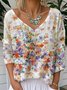 Loose Casual Gradient Pattern T-Shirt
