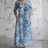Women's Vintage Floral Art Print Pocket Cotton Dress