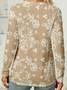 Loose Lace Crew Neck Casual T-Shirt