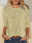 Loose Casual Crew Neck 3D Printing T-Shirt