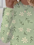 Women's Spring Floral Print Casual Round Neck Long Sleeve T-Shirt