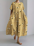 Honey Crew Neck Casual Dress With No Belt