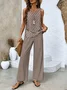 Women's Geometric Casual Tank Top Pants Two Piece Suit