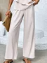 Women's Solid Color Casual Vest And Trousers Two-Piece Suit