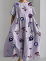 Women's Artistic Floral Print Vintage Casual Dress
