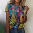 Animal Cotton Casual T-Shirt