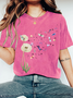 Dandelion Dragonfly Print Wash T-Shirt