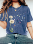Dandelion Dragonfly Print Wash T-Shirt