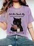 Let Me Check My GIVEASHITOMETER Nope, Nothing Funny Cat Print T-Shirt