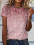 Gradient Pattern Jersey Casual T-Shirt