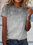 Gradient Pattern Jersey Casual T-Shirt