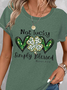 Casual Cotton Short Sleeve Round Neck T-Shirt