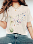 Dandelion Dragonfly Print Wash T-Shirt