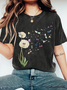 Dandelion Dragonfly Print Wash T-Shirt
