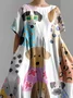 Women's Fun Cute Dog Print Dress