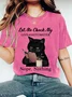 Let Me Check My GIVEASHITOMETER Nope, Nothing Funny Cat Print T-Shirt