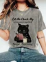 Let Me Check My GIVEASHITOMETER Nope, Nothing Funny Cat Print T-Shirt