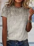 Gradient Pattern Jersey Casual T-Shirt