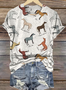 Crew Neck Animal Regular Fit Casual T-Shirt