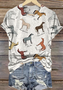 Crew Neck Animal Regular Fit Casual T-Shirt