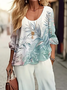 Women's Floral Spring Print Casual Two-Piece Suit