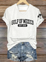 Women's Gulf Of Mexico Printed V Neck T-Shirt