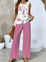 Floral jacket and trouser suit Two-piece