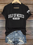 Women's Gulf Of Mexico Printed V Neck T-Shirt