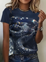 Women's Snake Print Casual Round Neck Short Sleeve T-Shirt