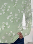 Women's Floral Spring Print Casual Round Neck Long Sleeve T-Shirt