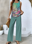 Floral jacket and trouser suit Two-piece