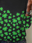 Women's St. Patrick's Day Shamrock Print Casual Round Neck Long Sleeve T-Shirt