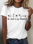 The Lord Is My Shepherd Embroidered Tee Cotton T-Shirt