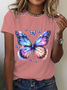 Iridescent Butterfly Cotton T-Shirt