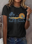 Women's Gulf Of Mexico Print Round Neck T-Shirt