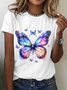 Iridescent Butterfly Cotton T-Shirt