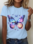 Iridescent Butterfly Cotton T-Shirt