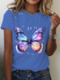 Iridescent Butterfly Cotton T-Shirt