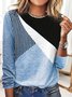 Casual Long Sleeve Round Neck T-Shirt