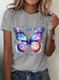 Iridescent Butterfly Cotton T-Shirt