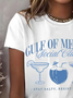 Women's Gulf Of Mexico Print Round Neck T-Shirt