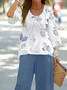 Women's Floral Spring Print Casual Fashion Two Piece Suit
