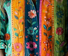 Vintage Floral Print Blouse
